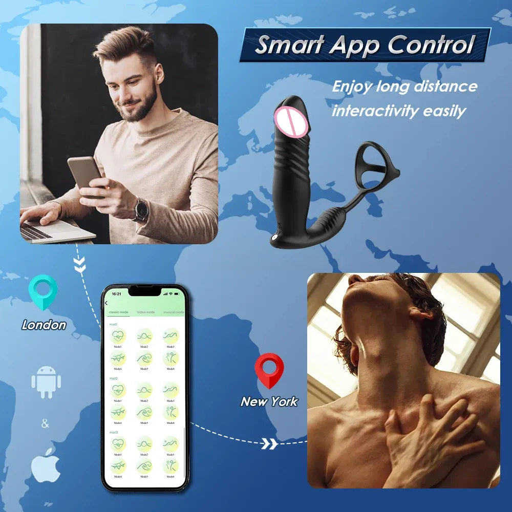 Smart Telescopic Anal Vibrator For Mens Pleasure